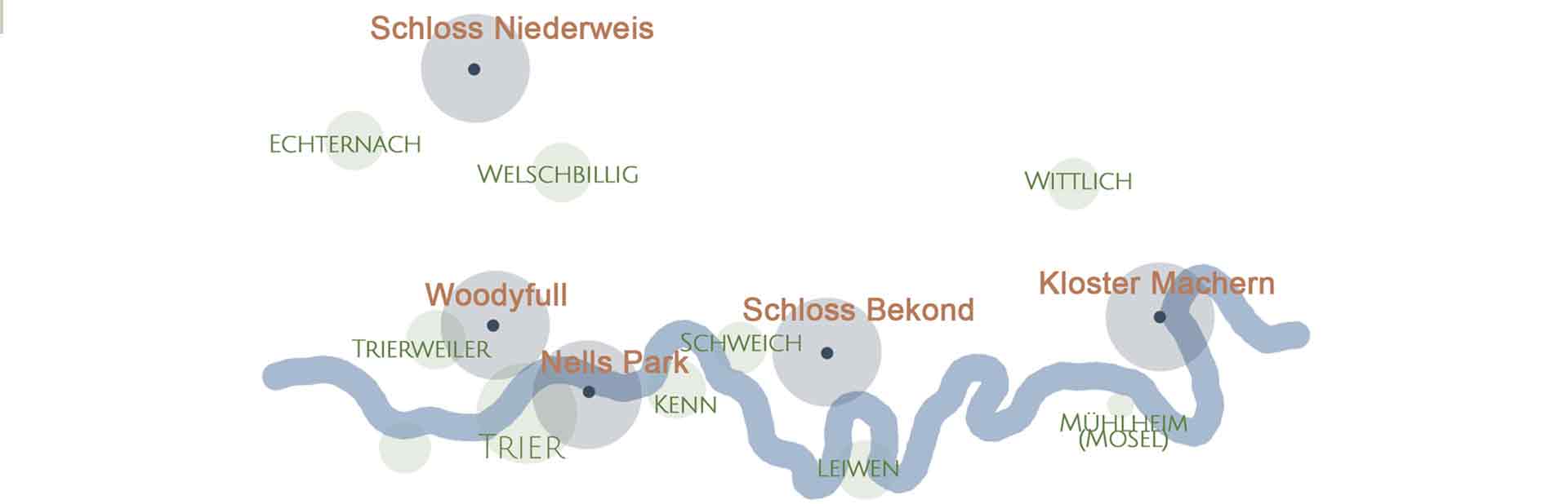 Location Map Ansicht der Hochzeitslocation Woodfull in Trier